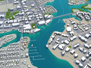 hampton city virginia usa 30km Model 3D