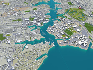 hampton city virginia usa 30km Model 3D