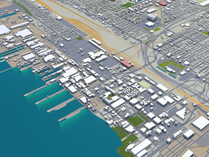 hampton city virginia usa 30km Model 3D
