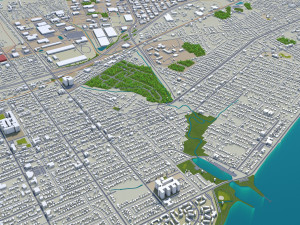 hampton city virginia usa 30km Model 3D