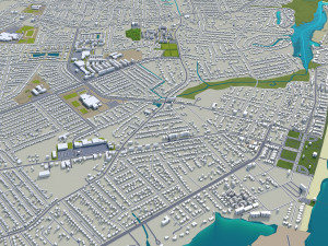 hampton city virginia usa 30km Model 3D