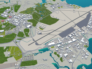 hampton city virginia usa 30km Model 3D