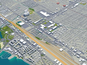 hampton city virginia usa 30km Model 3D