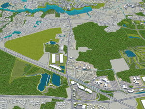 hampton city virginia usa 30km Model 3D