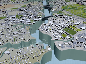 hampton city virginia usa 30km Model 3D