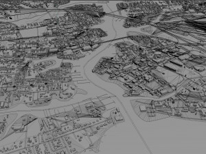 hampton city virginia usa 30km Model 3D