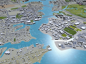 hampton city virginia usa 30km Model 3D