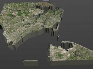 hampton city virginia usa 30km Model 3D