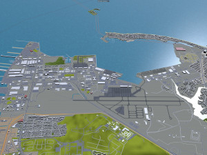hampton city virginia usa 30km Model 3D