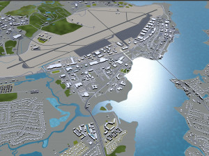 hampton city virginia usa 30km Model 3D