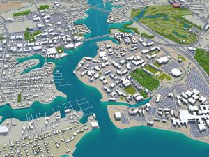 hampton city virginia usa 30km Model 3D