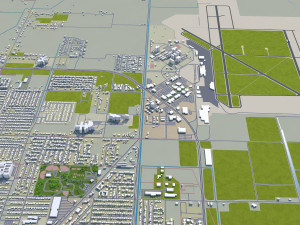 harlingen city texas usa 40km 3D मॉडल