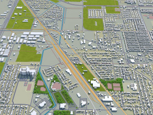 harlingen city texas usa 40km 3D मॉडल