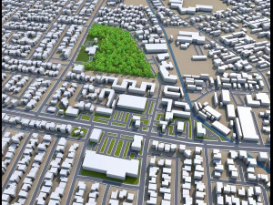 hayward city california usa 20km 3D Model