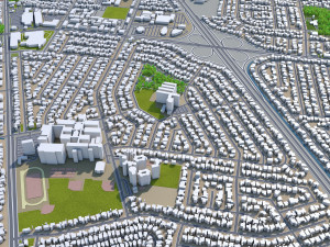hayward city california usa 20km Model 3D