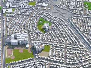 hayward city california usa 20km 3D Model