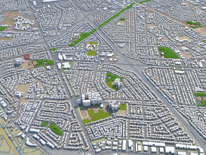 hayward city california usa 20km Model 3D