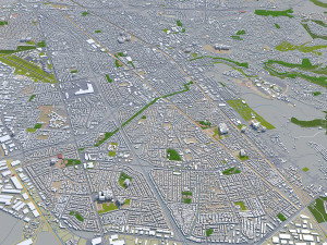 hayward city california usa 20km Model 3D