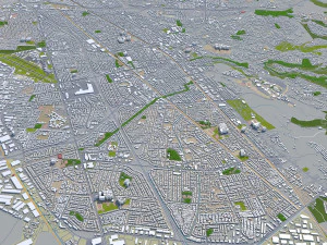 hayward city california usa 20km 3D Model