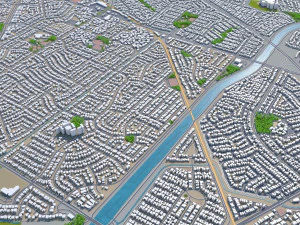 hayward city california usa 20km 3D Model