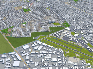 hayward city california usa 20km Model 3D