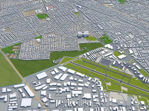hayward city california usa 20km 3D Model