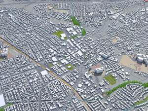 hayward city california usa 20km 3D Model