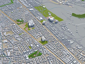 hayward city california usa 20km 3D Model