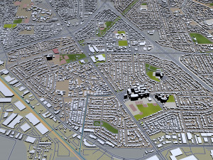 hayward city california usa 20km Model 3D