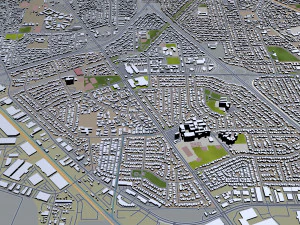 hayward city california usa 20km 3D Model