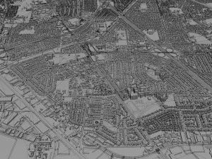 hayward city california usa 20km 3D Model