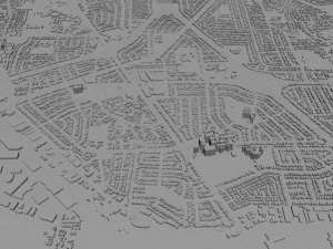 hayward city california usa 20km 3D Model