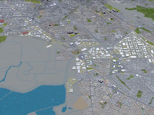 hayward city california usa 20km 3D Model