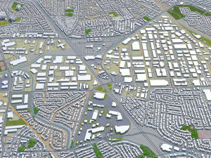 hayward city california usa 20km 3D Model