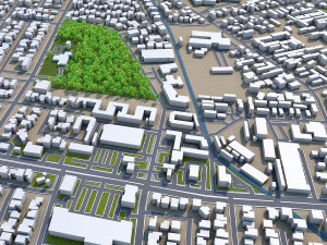 hayward city california usa 20km 3D Model