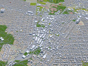 helena city montana usa 20km 3D Model