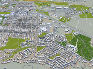 helena city montana usa 20km 3D Model