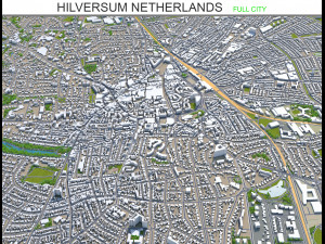 hilversum city netherlands 20km Modello 3D