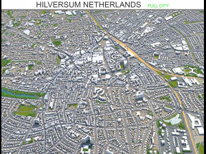 citt&agrave; di hilversum paesi bassi 20 km Modello 3D