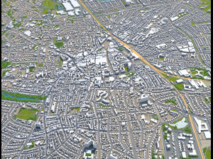 hilversum city netherlands 20km Modèle 3D