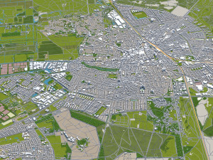 hilversum city netherlands 20km Modèle 3D