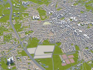 hilversum city netherlands 20km Modèle 3D