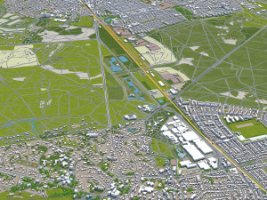 hilversum city netherlands 20km Modèle 3D