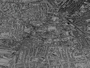 hilversum city netherlands 20km Modèle 3D