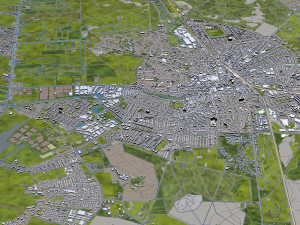 hilversum city netherlands 20km Modèle 3D