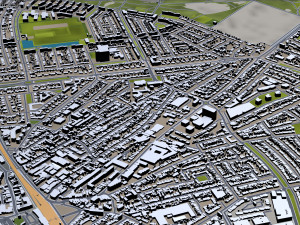 hilversum city netherlands 20km Modèle 3D