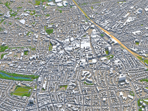 hilversum city netherlands 20km Modèle 3D