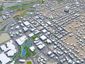 huntsville city alabama usa 50km 3D Model