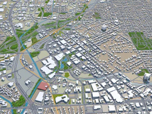 huntsville city alabama usa 50km 3D Model