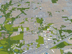 huntsville city alabama usa 50km 3D Model